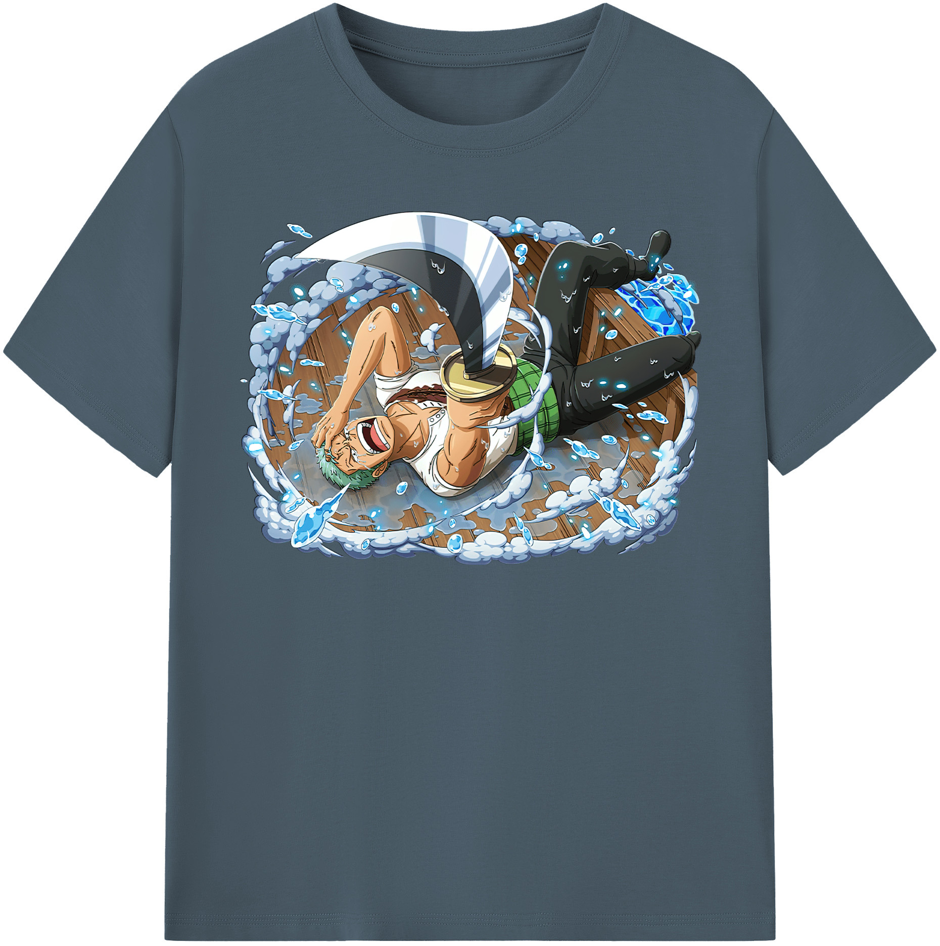 ワンピース ロロノア・ゾロ ONE PIECE Roronoa Zoro 綿100％半袖Tシャツ（フロントプリント）
